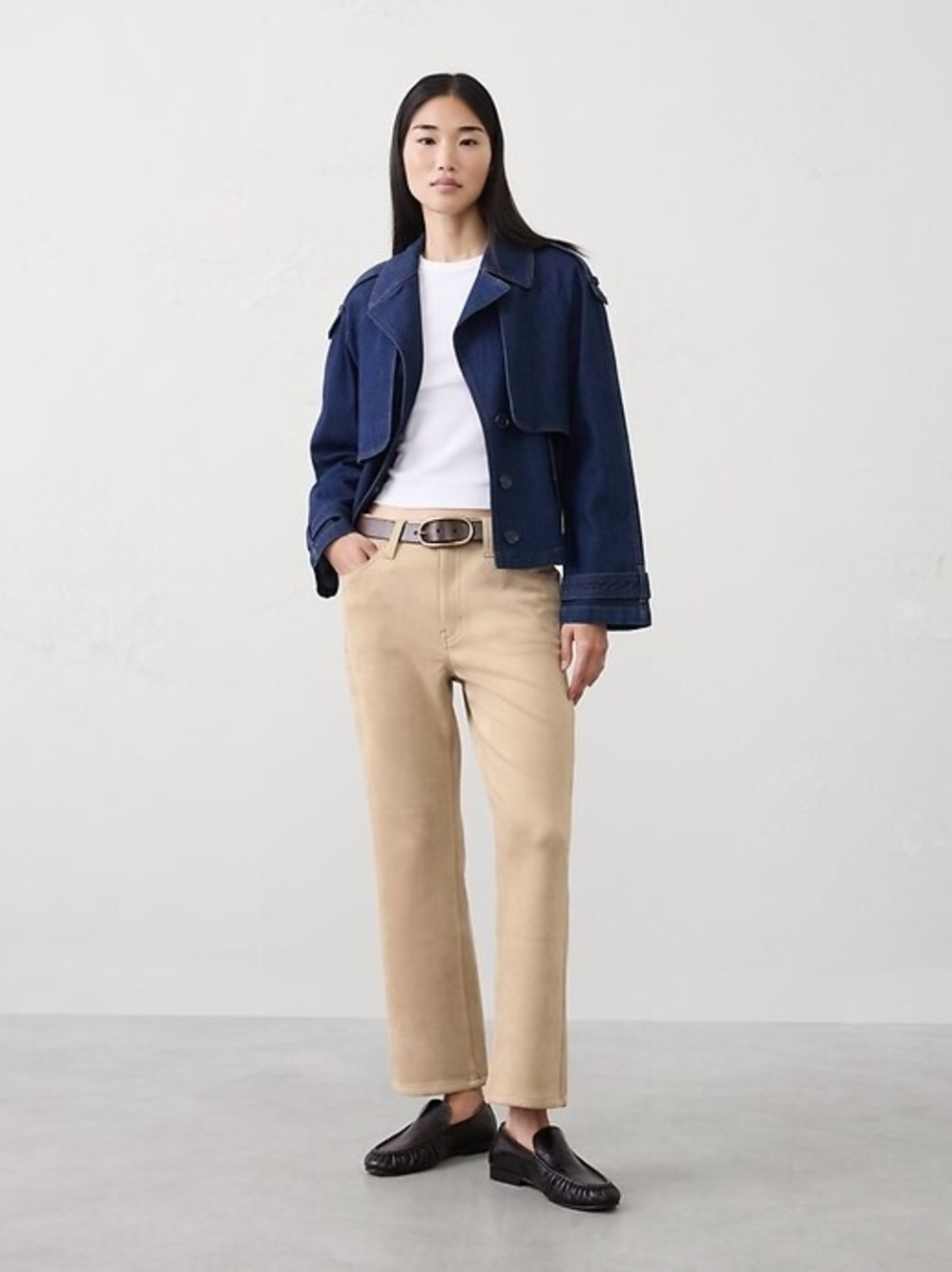 Banana Republic Kick Flare High-Rise Vegan Suede Cropped Pant Size 10 Tall